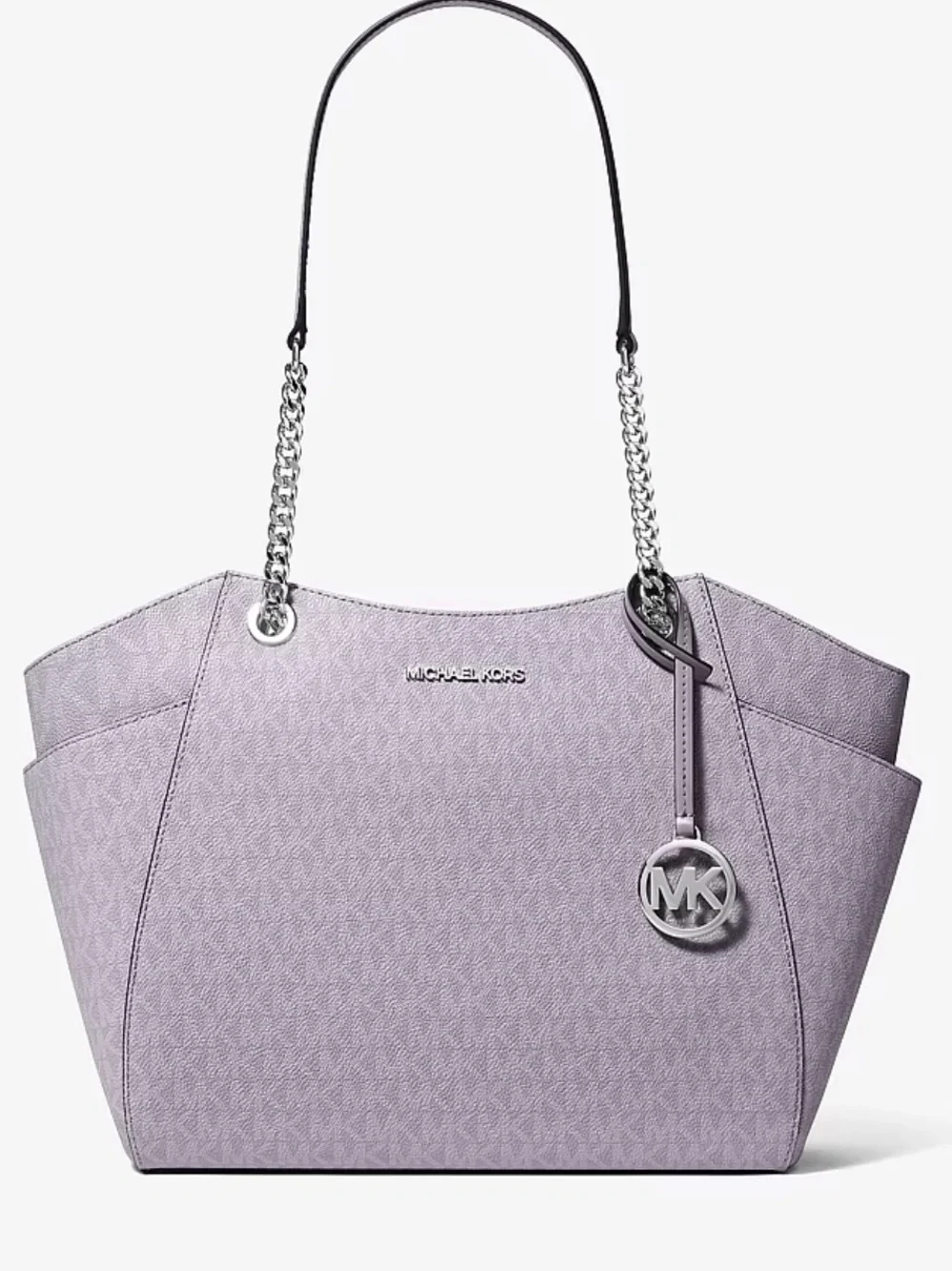 Michael Kors Lilac Monogram Chain-Handle Tote
